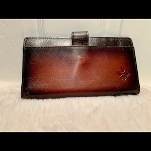 Patricia Nash wallet stained leather